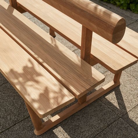 Wood storage bench