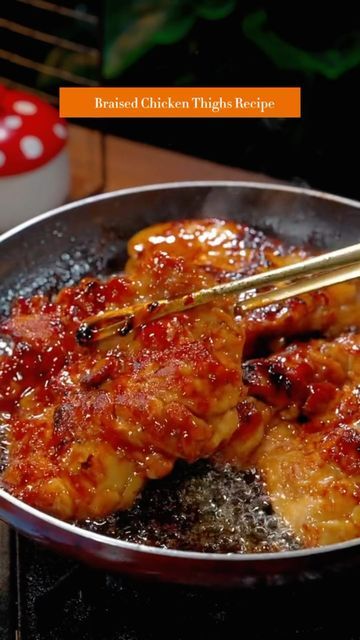 Chinese Braised Chicken, Braised Chicken Thighs, Chicken Thighs Recipe, Thighs Recipe, Chinese Chicken, Turkey Dishes, Braised Chicken, Chinese Cooking, Caribbean Recipes