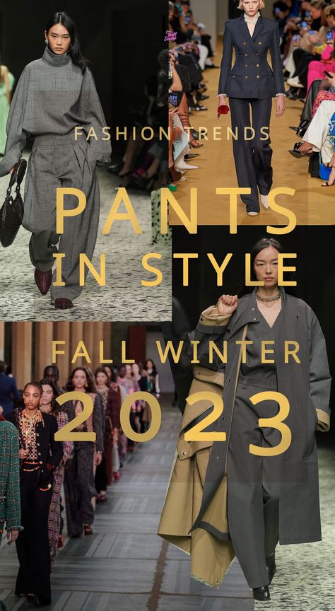 Brunette from Wall Street runway trouser trends fall winter 2023/24 with text overlay fashion trends pants in style fall winter 2023 Trousers Women 2023, Fall Outfits Women 2023 Fashion, Trousers Trends 2023, Fashion Pants 2023, Pant Trends 2023, Trendy Trousers 2023, Trousers 2023 Trend, Pants Fall 2023, Fall Trousers Outfit 2023