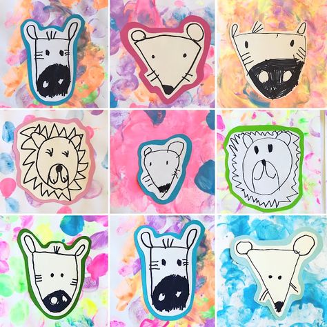 Marshmallow Background, Kindergarten Animals, Kindergarden Art, Art To Remember, Square 1 Art, Kindergarten Drawing, Kindergarten Art Lessons, Art Learning, Animal Art Projects