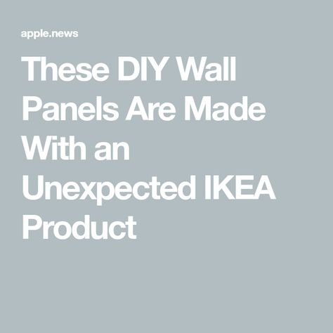 These DIY Wall Panels Are Made With an Unexpected IKEA Product Diy Wall Panels, Flexible Molding, Wooden Trim, Ikea Wall, Wall Paneling Diy, Ikea Frames, Wall Molding, Easy Wall, Wall Panel