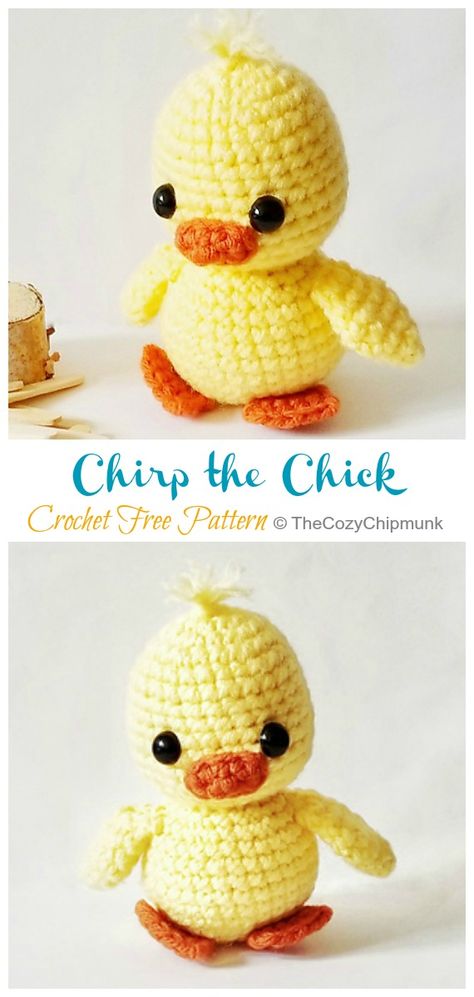 Crochet Chirp the Chicks Amigurumi Free Pattern - Amigurumi Spring #Chicks; #Crochet; Free Pattern Crochet Spring Patterns, Easter Crochet Patterns Free, Chick Crochet, Crochet Easter Basket, Chicken Pattern, Confection Au Crochet, Crochet Chicken, Crochet Bunny Pattern, Easter Crochet Patterns