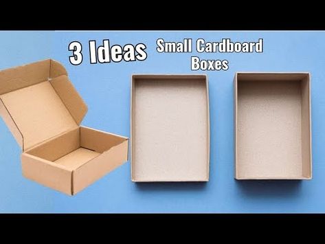 Crafting on a Budget 3 Creative Ideas Using Small Cardboard Boxes | Creative Cardboard Crafts - YouTube Small Cardboard Crafts, Cardboard Box Diy, Board For Kids, Diy Recycle, Diy Cardboard, Carton Box, Cardboard Crafts, Diy Box, Cute Diys