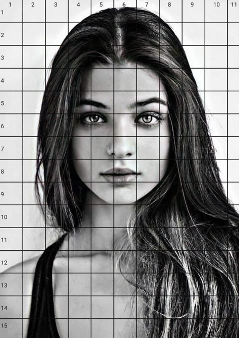 Grid References, Hyperrealistic Drawing, Drawing Grid, Grid Drawing, Face Art Drawing, Grid Art, Amazing Drawing Ideas, Pencil Portrait Drawing, Celebrity Portraits Drawing