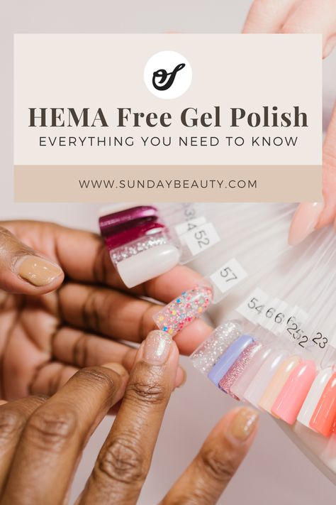 HEMA free gel polish has been getting more popular - have you made the switch? Keep reading to find out more about HEMA and how it may cause nail allergies in some people. Gel Nail Allergy, Hema Free Gel Polish, Nail Allergies, Allergy Remedies, Polish Colors, Nail Plate, Hard Gel, The Switch, Nail Technician