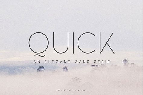 Quick - An Elegant Sans Serif  #free #font #design #typeface #logo Fonts To Download, Luxury Fonts, Minimalist Character, Best Sans Serif Fonts, Police Logo, Minimal Font, Minimalist Font, Modern Sans Serif Fonts, Magazine Layouts