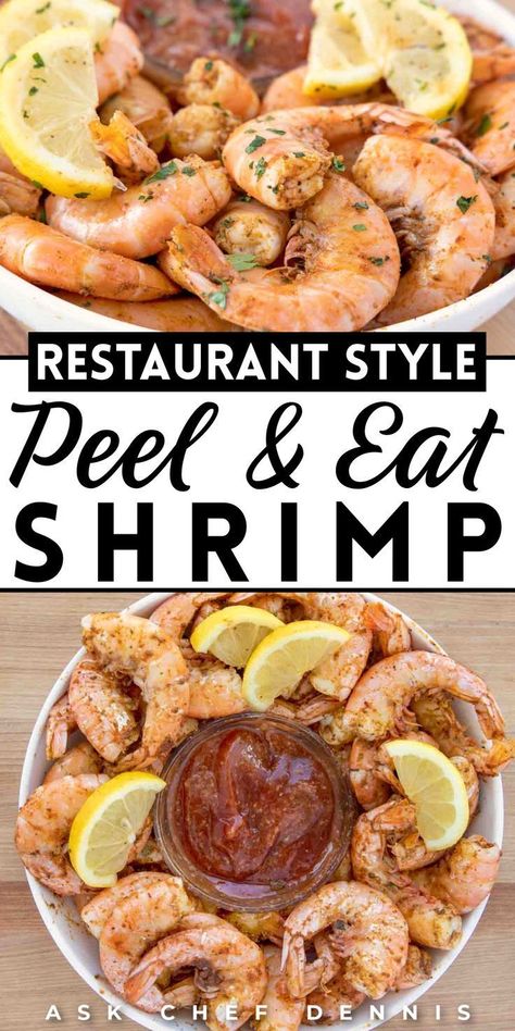 Peeled Shrimp Recipes, Peel And Eat Shrimp, How To Peel Shrimp, Restaurant Style Recipes, New Recipes For Dinner, Delicious Seafood Recipes, Dinner Today, Shrimp Dinner, Shrimp Recipes Easy