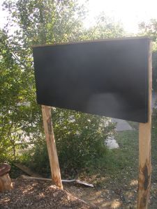 Diy Outdoor Blackboard, Outdoor Blackboard, Woodland Classroom, Outdoor Play Area, Time Table, Forest School, Classroom Design, We Did It, Long Day