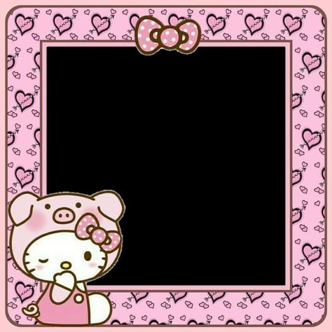 Frame Hello Kitty, Marco Polaroid, Label Produk, Id Card Template, Polaroid Frame, Red Daisy, Cute Frames, Edit Photos, Cover Art Design