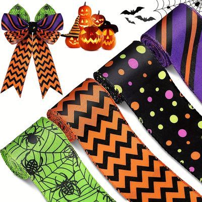 Faster shipping. Better service Wrapping Ribbon, Casa Halloween, Ribbon Crafts Diy, Holiday Crafts Diy, Halloween Ribbon, Halloween Home, Halloween Theme, Halloween Activities, Sewing Gifts