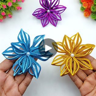 DIY: How to Make Beautiful Flowers | Easy Glitter Foam Flower Making | Glitter Foam Sheet Crafts | flower, foam, glitter, craft | DIY: How to Make Beautiful Flowers | Easy Glitter Foam Flower Making | Glitter Foam Sheet Crafts | By Creative Art & Craft IdeasFacebook Glitter Foam Sheet Crafts, Flower Foam, Foam Sheet Crafts, Foam Flower, Flowers Easy, Foam Sheets, Foam Flowers, Craft Diy, Flower Crafts