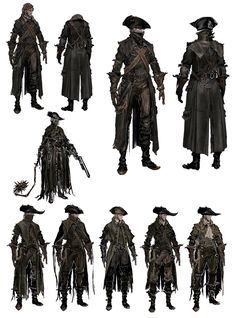 Yharnam Hunter Attire from Bloodborne Bloodborne Armor, Bloodborne Outfits, Bloodborne Characters, Bloodborne Concept Art, Concept Art Landscape, Bloodborne Art, Hunter Outfit, Dark Souls Art, Rpg Map