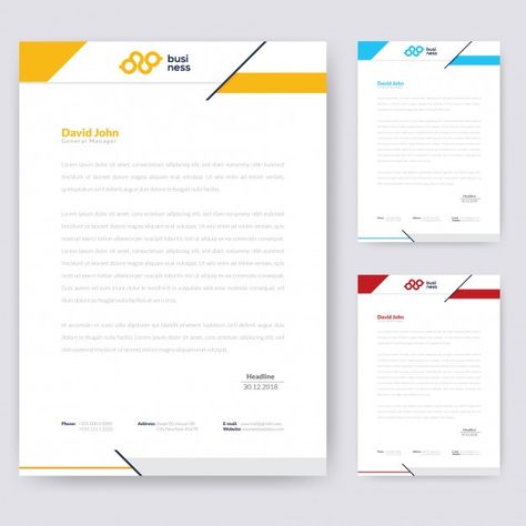 Simple letterhead design | Premium Vector #Freepik #vector #banner #brochure #flyer #poster Header Document Design, Simple Letter Head Design, Header And Footer Design Word, Header And Footer Design, Letterhead Designs, Letterhead Template Word, Document Design, Business Documents, Footer Design