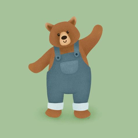 Today's #doodleadayapril prompt is overalls, so here's a very cute bear sporting a snazzy pair of overalls. . . . . #doodleaday #bears #bearillustration #brownbear #brownbearart #overalls #cutebears #digitaldoodle #adobefresco #madeinadobefresco #illustration #dottieandcaro Overalls Illustration, Teddy Bear Overalls, Brown Bear Art, Bear Illustration, April 4, Cute Bear, Cute Bears, Brown Bear, Bears