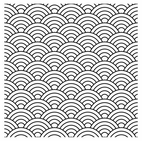 seamless fish scale pattern (vector) Fish Scale Pattern, Japanese Fish, Japanese Waves, Scale Pattern, Waves Tattoo, Fish Patterns, Fish Scale, Japanese Patterns, Fish Scales