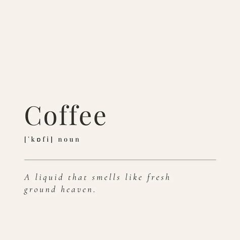 Dictionary Definitions Aesthetic, Cafe Quotes Instagram, Coffee Dictionary, Coffee Instagram Post, Caffeine Quotes, Quote Lockscreen, Coffee Marketing, Minimalist Instagram Post, Coffee Minimalist