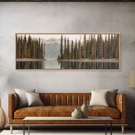 River Colored Pencil Landscape Wall Art Print, Lake, Trees, Mountain, Reflection, Large Canvas Art Print, Panoramic, Wall Art, Canvas Print - Etsy Mountain Home Wall Decor, Colored Pencil Landscape, Pencil Landscape, Mountain Reflection, Panoramic Wall Art, Forest Wall Art, Large Canvas Art, Mountain Wall Art, Tree Wall Art