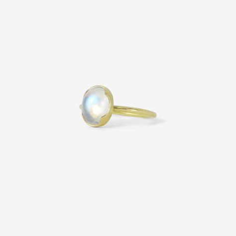 GABRIELLA KISS 18K & OVAL RAINBOW MOONSTONE RING Gabriella Kiss, Tiny Landscape, Rainbow Moonstone Ring, Dendritic Agate, Lost Wax Casting, Lost Wax, The Stone, Moonstone Ring, Natural World