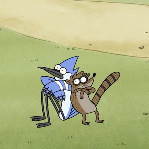 Mordecai And Rigby Pfp, Mordecai And Rigby Matching Pfp, Regular Show Tattoo Ideas, Mordecai And Rigby Tattoo, Regular Show Aesthetic, Rigby Pfp, Regular Show Pfp, Regular Show Tattoo, Rigby And Mordecai