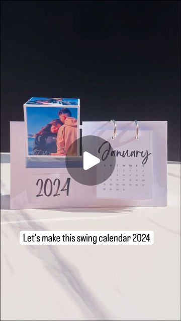 Home Made Calendar Ideas, Diy Calender 2024, Handmade Calendar Ideas Creative, Calender Gift, Framed Calendar, Diy Swing, Calendar Craft, Diy Photo Frames, Creative Gifts For Boyfriend