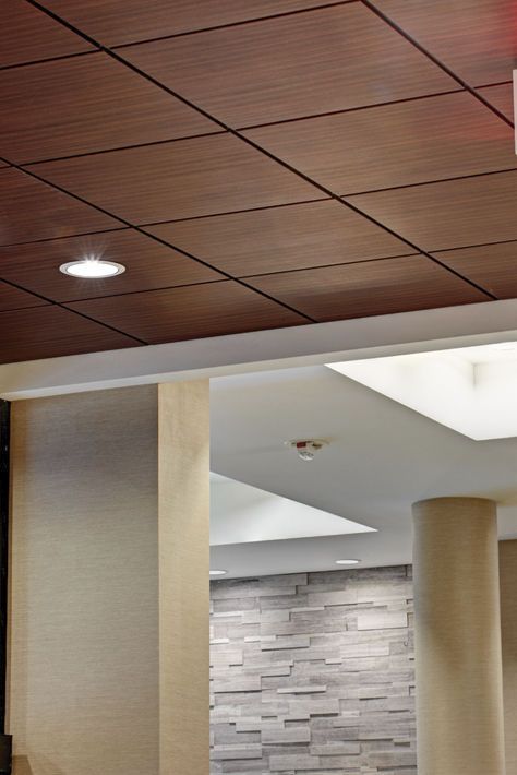 drop ceiling tiles painted | Acoustic suspended ceiling tile / in wood PLANOSTILE™ CHICAGO ... Modern Ceiling Tile, Ceiling Tiles Painted, Suspended Ceiling Tiles, Plywood Ceiling, Wooden Ceiling Design, Acoustic Ceiling Tiles, Drop Ceiling Tiles, Wooden Ceiling, Drop Ceiling