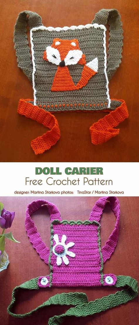 Would be cute to turn into a backpack too Baby Carrier Pattern Free, Crochet Doll Carrier, Doll Carrier Free Pattern, Doll Carrier Pattern, Baby Carrier Pattern, Crocheted Purses, Baby Doll Carrier, Carrier Pattern, Doll Carrier