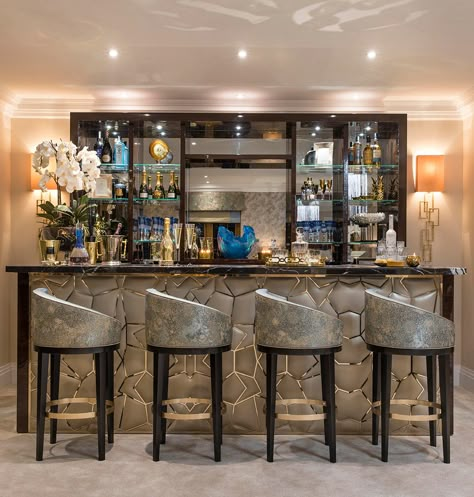 Home Bar Designs Luxury, Modern Home Bar Designs, Home Lounge Room Bar, Bar Lounge Design, Bar Counter Design, Home Bar Areas, Home Bar Rooms, Modern Home Bar, Bar Unit