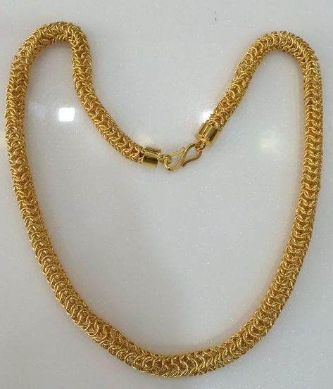 22K Gold Link chain necklace. Length-21, thickness-8 mm, weight-50 grams. 22k Gold Chain, Gold Neck Chain, Gold Chain Design, Mens Gold Jewelry, Gold Link Chain, Indian Jewelry Sets, Gold Chains For Men, Mens Gold Bracelets, Gold Chain Jewelry