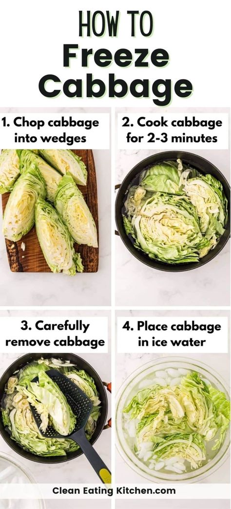 Freezing Cabbage, Clean Eating Salads, Holistic Health Remedies, Cooked Cabbage, Dairy Free Options, Cabbage Recipes, Eating Recipes, Food Dessert, Preserving Food