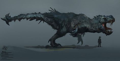 Dino Hybrid: Belial Mythical Monsters, Hybrid Art, Dinosaur Images, Jurassic World Dinosaurs, Alien Concept Art, Creature Drawings, Monster Concept Art, Jurassic Park World, Dinosaur Art