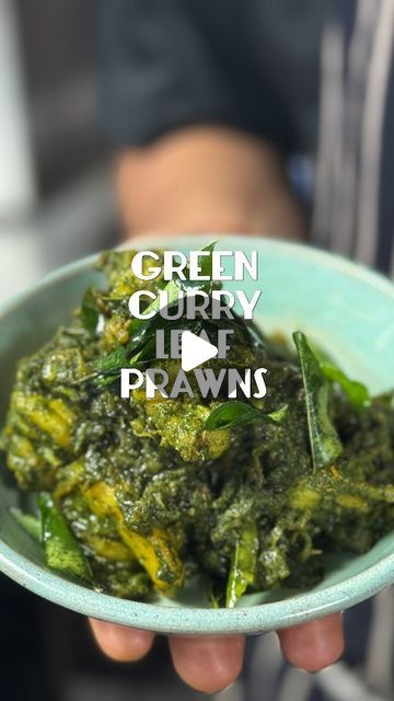 Karan Gokani on Instagram: "GREEN CURRY LEAF PRAWNS 🌿🦐🦐🦐  Today in Hoppers at Home @vinodbisht09 is cooking his incredible curry leaf prawns. You'll need to get yourself a generous handful of fresh curry leaves for this recipe, and we promise, you wouldn't have tasted prawns like these before! They are zesty, herbie, spicy and perfect as a snack, starter or a light main with a Malabar Paratha or rice. If you want a bit more gravy you can let the sauce down a bit with coconut milk.   1/2 cup fresh curry leaves, and more to garnish  3-4 cloves garlic  1/4 tsp turmeric  250g tiger prawns, peeled and cleaned  1/2 tsp each ginger and garlic paste  Pinch of black pepper  1 tbsp ghee  1/2 tsp black mustard seeds  2 tbsp sliced shallots or 1/2 red onion, sliced  2 green chillies  Salt, to tast Green Prawn Curry, Malabar Paratha, Prawns Curry, Tiger Prawns, Curry Leaf, Black Mustard Seeds, Prawn Curry, Prawn Recipes, Curry Shrimp