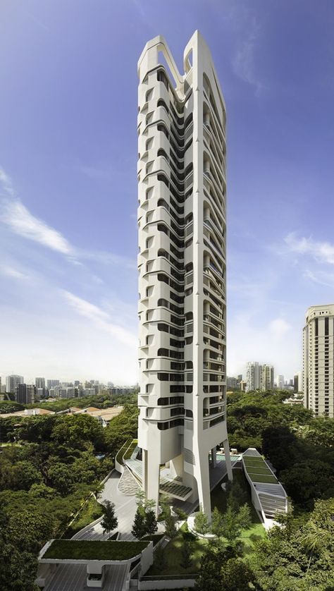 CTBUH Names One Central Park “Best Tall Building Worldwide” for 2014 Singapore Architecture, Architecture Cool, Architecture Unique, Concrete Buildings, High Building, Unusual Buildings, Skyscraper Architecture, Interesting Buildings, Plant Ideas