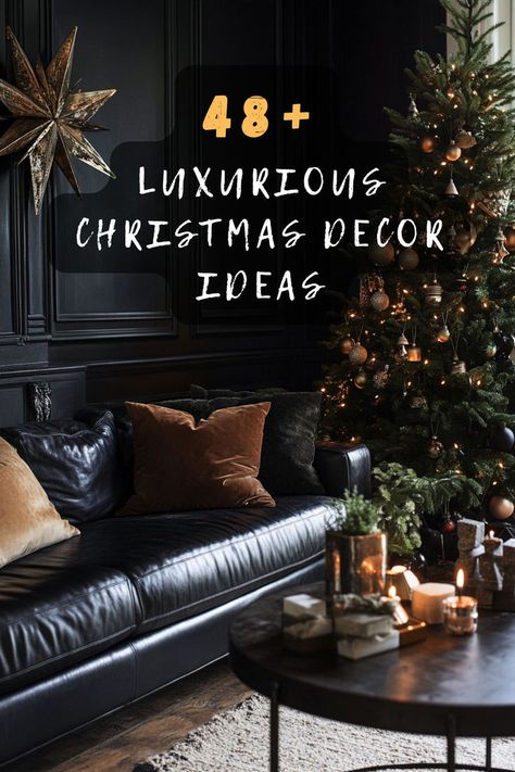 Modern Luxury Christmas Decor, Masculine Christmas Decor, Elegant Christmas Decor Ideas For Living Room, Elegant Christmas Decor Ideas, Luxury Christmas Decor, Natural Christmas Decor, Elegant Christmas Decor, Xmas 2024, Christmas Decor Inspiration