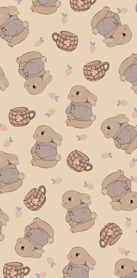 Bunny Cartoon Wallpaper, Teddy Bear Lockscreen, Wallpaper Iphone Kawaii, Bear Lockscreen, Kawaii Iphone Wallpaper, Cute Bunny Wallpaper, Wallpaper Bunny, Lockscreen Wallpaper Iphone, Rabbit Wallpaper