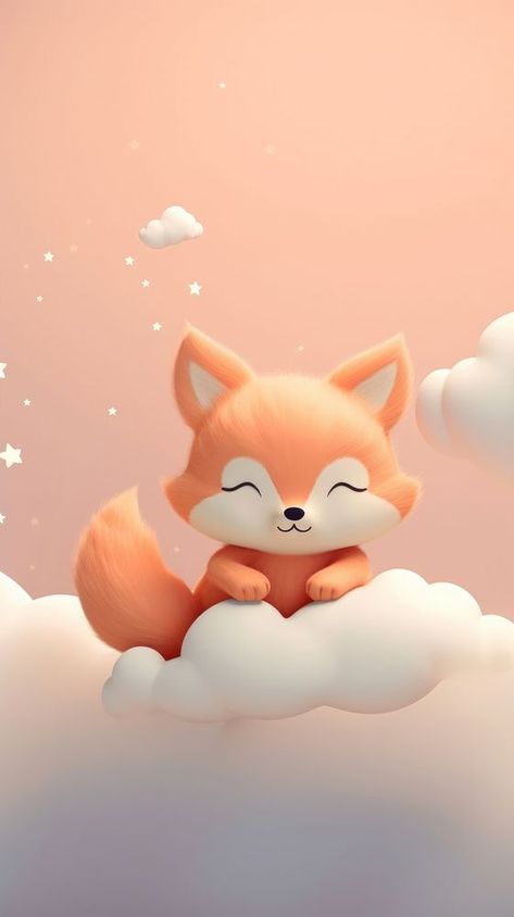 Cute Animals Background, Animals Background, Fox Cartoon, Animal Wallpapers, Wallpapers For Mobile Phones, Awesome Designs, Baby Fox, Wallpaper For Your Phone, Cute Fox