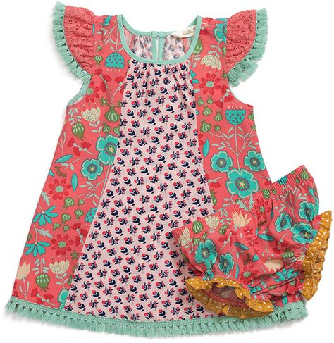 Matilda Jane Wild Garden Dress Ruffle Bloomers, Matilda Jane Clothing, Wild Garden, Jane Clothing, Garden Dress, Red Floral Dress, Jane Dress, Darling Dress, Rayon Dress