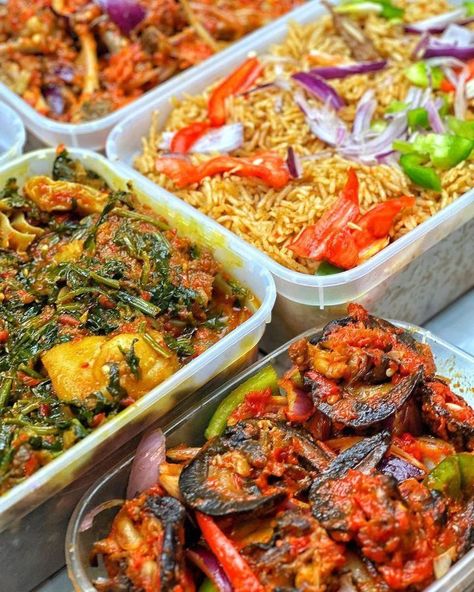 Order your SPREAD Now ✅ #nigeriansinuk Tastee9ja is here for those in the UK who are longing for authentic Nigerian dishes.💕💕💕🔥🔥🔥 Jollof Fried rice Ofada sauce Efo Riro Poundo Pepper Turkey wings Pepper fish Moinmoin elewe Goat meat Peppersoup 👍🏽😋 etc . Order link on bio or send a DM to 📷 @tastee9ja ••• Tastee9ja are here to satisfy that naija food craving , assignment understood!! ... Let's take your order , we deliver UK wide BOWLS, SMALL PARTIES •NEXT DAY DELIVERY •NO FREE DELIVE... Ofada Sauce, Naija Food, Efo Riro, Nigerian Dishes, Turkey Wings, Goat Meat, Tasty Food, Food Cravings, Fried Rice