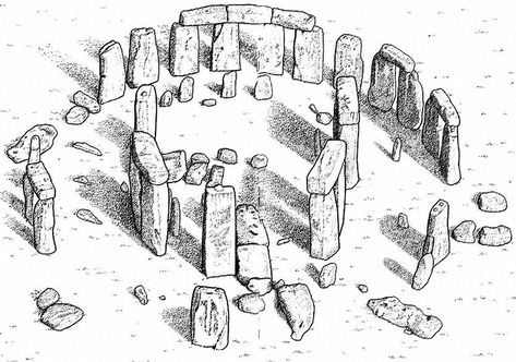 Stone Henge Sketch, Stonehenge Drawing, Prehistoric Architecture, Atmosphere Drawing, Crop Pics, Stonehenge England, Architecture Journal, Göbekli Tepe, Edit Image