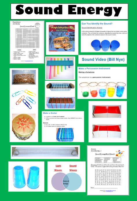 Do you need some fun resources to teach about Sound Energy to kids? This is a fun science topic that... Teaching Sound Science, Teaching Sound, Science Energy, Sound Science, Sound Energy, 1st Grade Science, 4th Grade Science, 6th Grade Science, 5th Grade Science