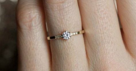 Round Diamond Engagement Rings Yellow Gold, Small Engagement Rings, Simple Diamond Ring, Small Diamond Rings, Fitness Shoes, Pave Diamond Band, Entertainment Stand, Engagement Ring Rose Gold, Round Engagement Rings