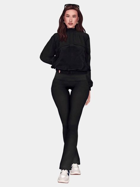 Bianca Sims 4 Airpods, Sims 4 Cc Lookbook, Sims Outfit Ideas, Sweater Sweatpants, Sims4 Cc Mods, Cc Lookbook, Legging Boots, Scarf Sweater, Tights And Heels