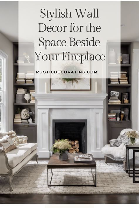 Looking to enhance the empty space near your fireplace? Explore a variety of chic options like vintage-inspired decor or handmade artworks to infuse warmth and character into your home. Embrace textures, natural elements, and a hint of rustic charm for a cozy ambiance. Elevate your fireplace area into a welcoming nook that exudes comfort and style!

#HomeDecor #CozyCorner #FarmhouseStyle #VintageFinds Walls Beside Fireplace, Wall Above Fireplace, Beside Fireplace, Fireplace Area, Fancy Mirrors, Distressed Wood Furniture, Stylish Wall Decor, Vintage Inspired Decor, Cozy Ambiance