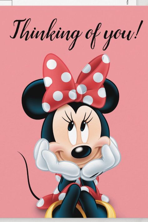 Minnie Mouse Thoughtful Postcard
Spread some Disney cheer and let the ones you love know they're in your thoughts and in your heart! Great Day Quotes, Lion Couple, Mouse Images, Mickey And Minnie Love, Minnie Mouse Images, Minnie Mouse Pictures, Thinking Of You Quotes, Mouse Pictures, Mickey Love