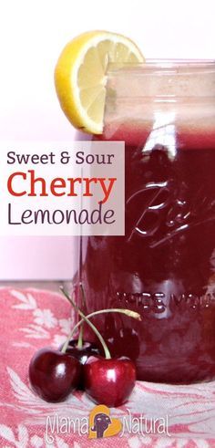 Lime Squares, Sour Cherry Recipes, Cherry Recipe, Fresh Cherry Recipes, Summer Drink Recipe, Sweet And Sour Recipes, Yummy Summer Drinks, Paleo Drinks, Taste Food