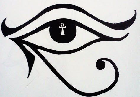 The eye of Horus with an ankh in the pupil. Wisdom and life. I'm getting this tattooed on my left wrist sometime soon. Ankh Tattoo, Horus Tattoo, Horus Eye, Egypt Tattoo, Egyptian Tattoo, Eye Symbol, Egyptian Symbols, Maori Tattoo, Seeing Eye