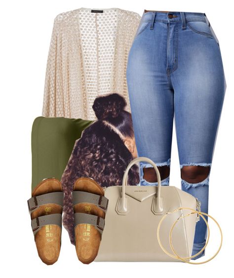 "Untitled #599" by b-elkstone ❤ liked on Polyvore featuring Birkenstock, Givenchy and H&M H M Outfits, Timberland Style, Causal Outfits, Dope Fashion, Emo Fashion, Love Clothing, Light Blue Jeans, Swag Style, Pink Jacket