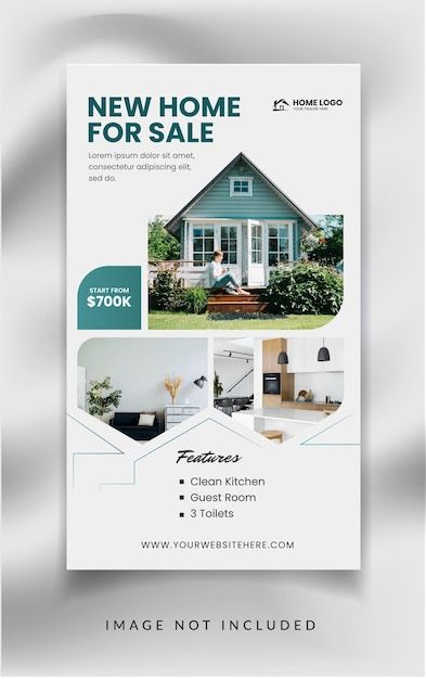 Property Poster, Free Social Media Templates, Facebook Story, Food Logo Design Inspiration, Agency Social Media, Modern Homes For Sale, Postcard Design, Real Estate Agency, Social Media Banner