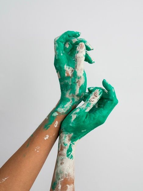 Paint Covered Hands, Moodboard Wall, Female Artists Painting, Ny Tattoo, Paint Photoshoot, Kanaya Maryam, Antibacterial Hand Soap, Art Photography Ideas, Book Shoot