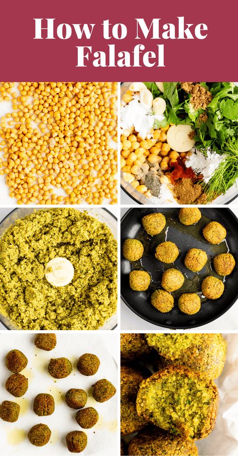 How to Make Falafel - Fit Foodie Finds Homemade Falafel Recipe, Make Falafel, Falafel Recipe Easy, Homemade Falafel, Falafel Mix, How To Make Falafel, Fit Foodie Finds, Pita Sandwiches, Falafel Recipe