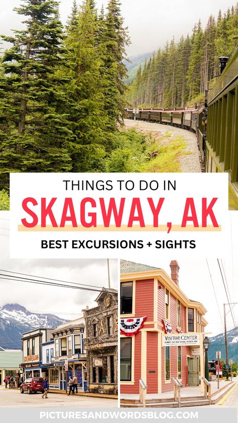 Here are the best things to do in Skagway on your Alaskan cruise! This travel guide includes all the things to experience when you spend the day in the Skagway Alaska cruise port. Find out the best Skagway excursions, attractions, and more. Skagway Alaska Cruise Port, Alaskan Cruise Excursions, Best Alaskan Cruise, Alaska Cruise Excursions, Alaska Travel Cruise, Alaska Travel Guide, Vancouver Vacation, Alaska Cruise Ports, Alaska Cruise Outfits